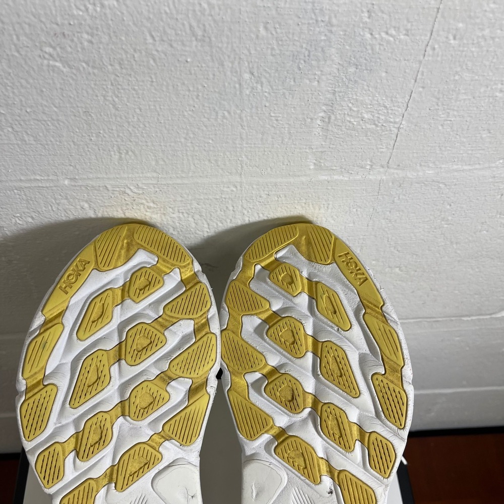 Hoka‎ One One Clifton 9 1127896-WTL White Lemonade Running Shoes Women's 10 B - Picture 10 of 11